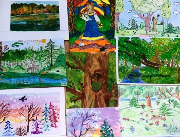 Рисунок на тему лес