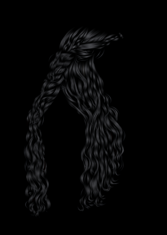 Кудрявые волосы для фотошопа