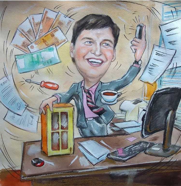 Дружеские шаржи на коллег