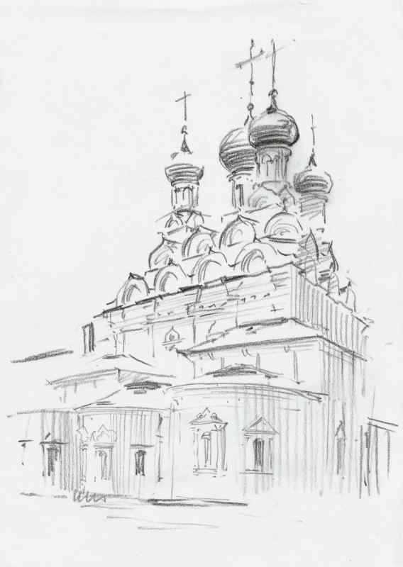 Набросок храма Сергиев Посад