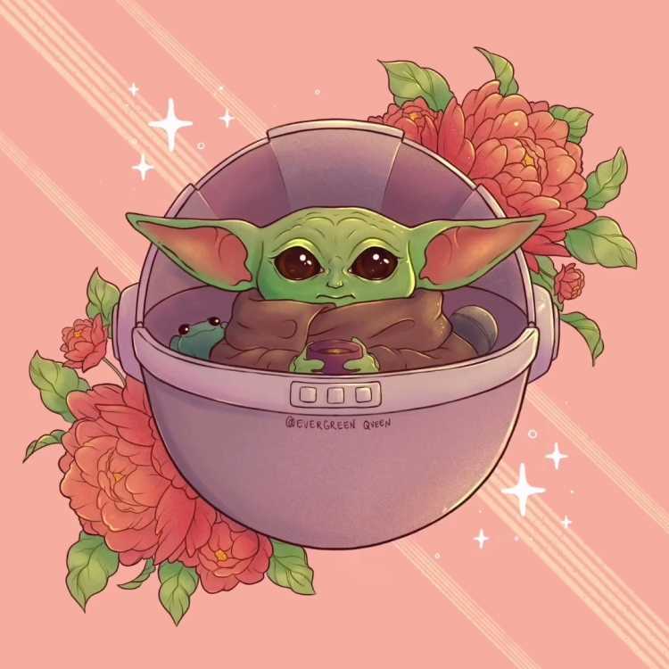 Малыш ёда арт