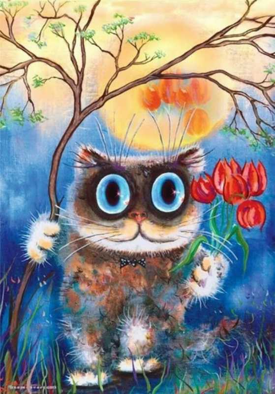 Дождь цветными карандашами