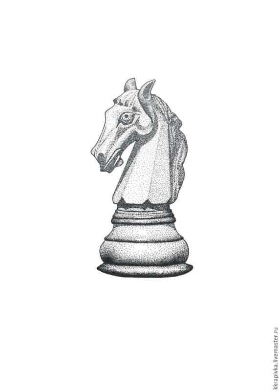 Шахматный конь Графика