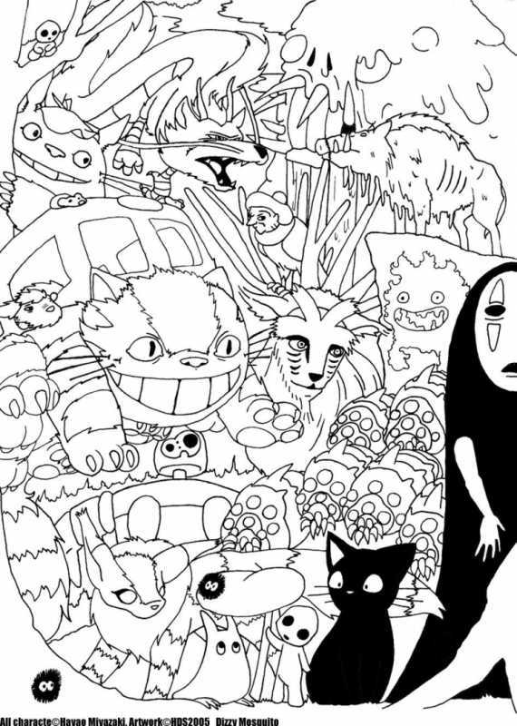 Раскраски аниме Миядзаки