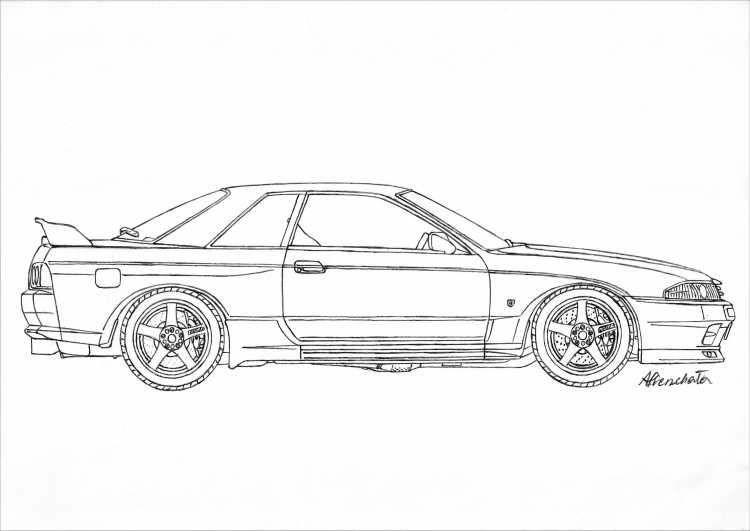 Nissan Skyline r32 чертеж