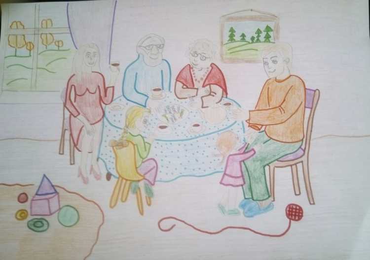 Рисунок моя семья на конкурс для 8 класса