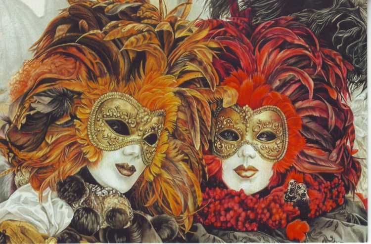 Карнавальная маска живопись