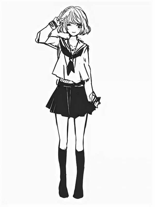 Рисунки для срисовывания девочки в полный рост