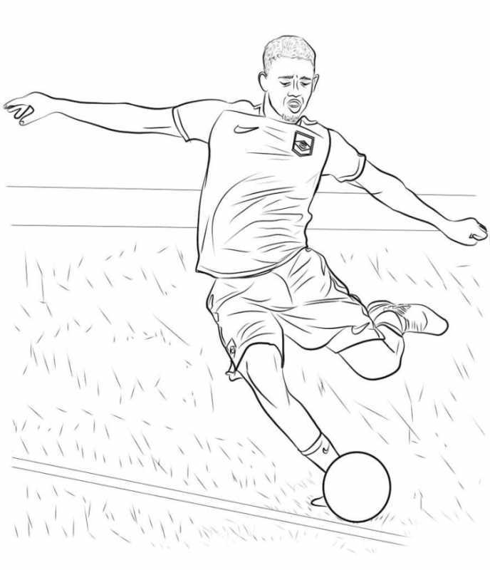 Футболист рисунок