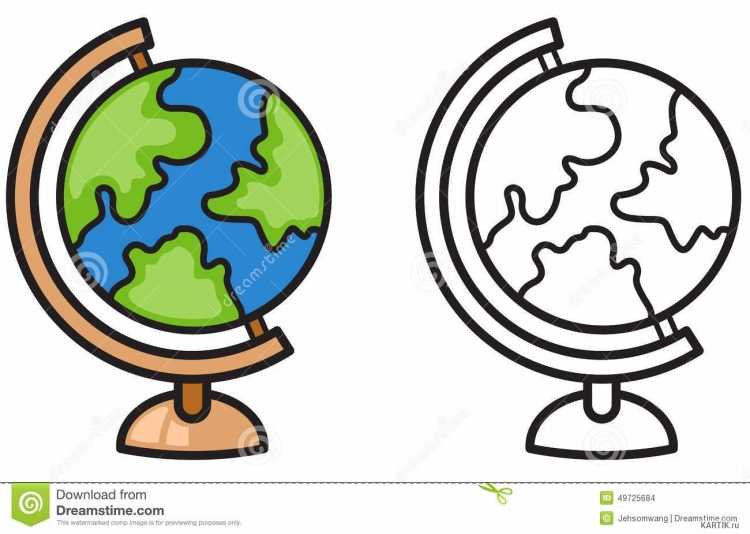 Глобус трафарет для вырезания