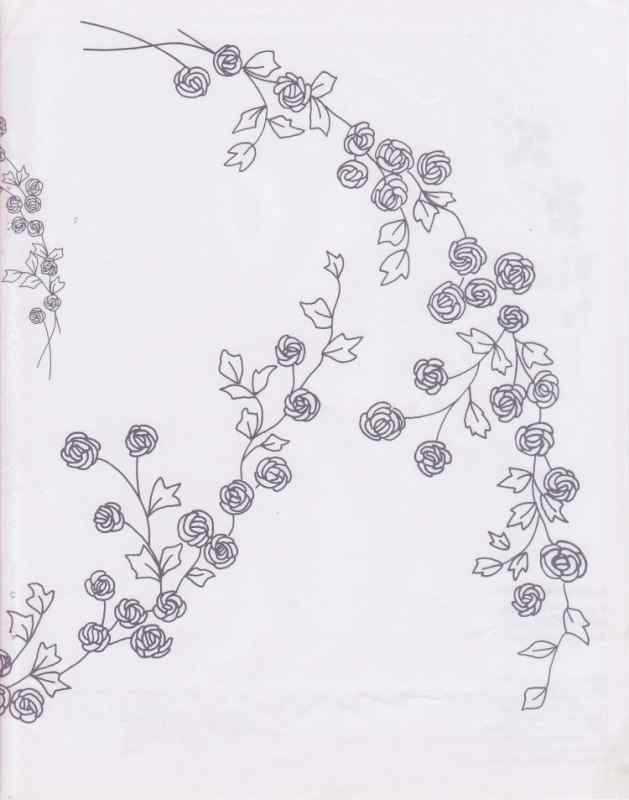 Эскиз для вышивки рококо