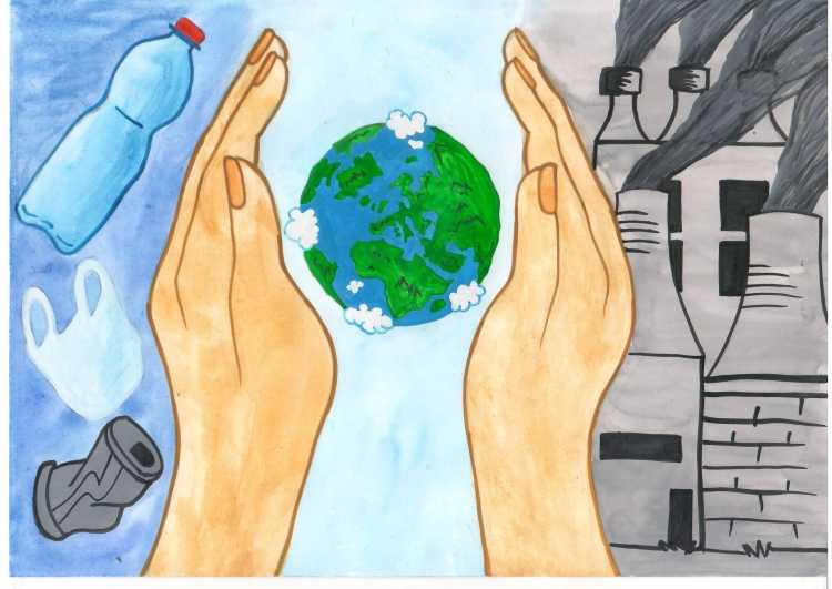 Рисунок спасем планету