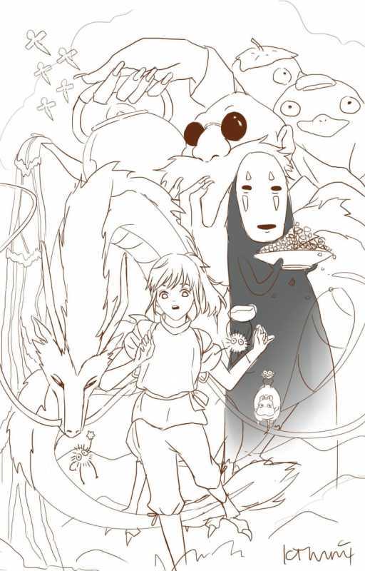 Раскраска Унесенные призраками