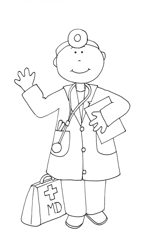Маленький доктор рисунок