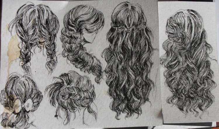 Локоны эскиз