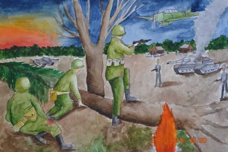 Рисунки о Великой Отечественной войне для школьников