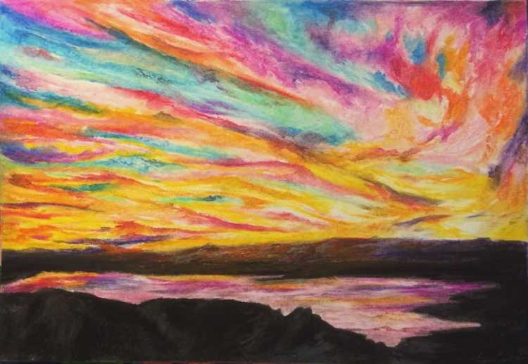 Закат пастелью