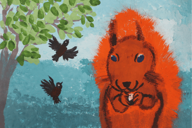 Белка креативные рисунки