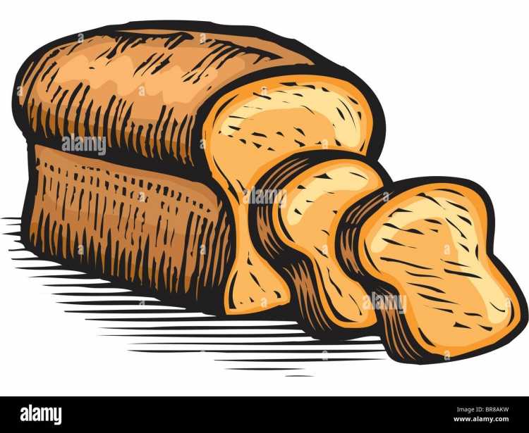 Хлеб цветным карандашом