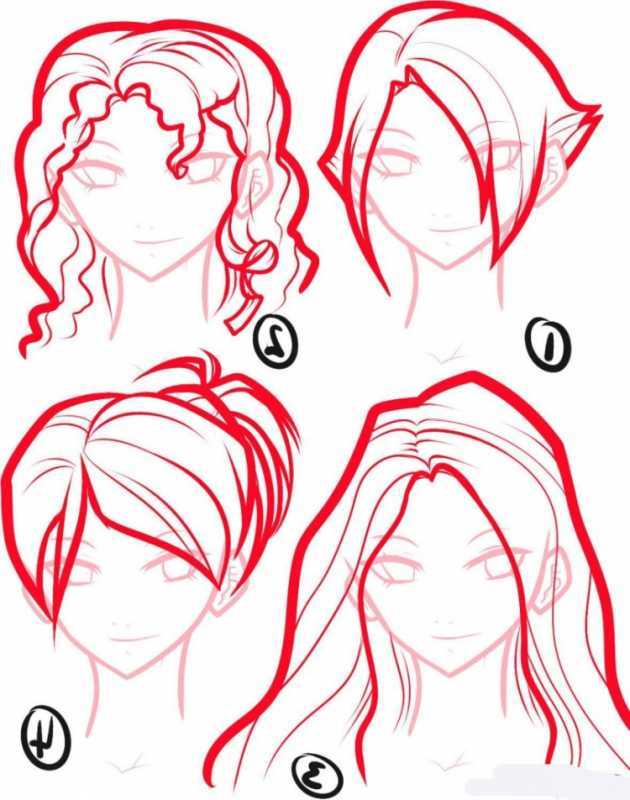 Аниме волосы