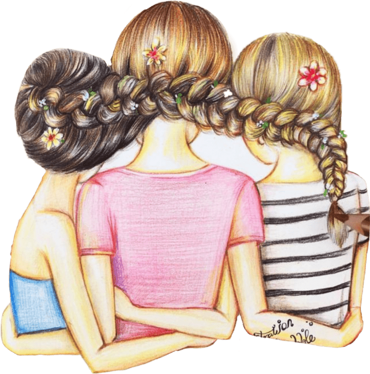 Рисунки для срисовки подруги