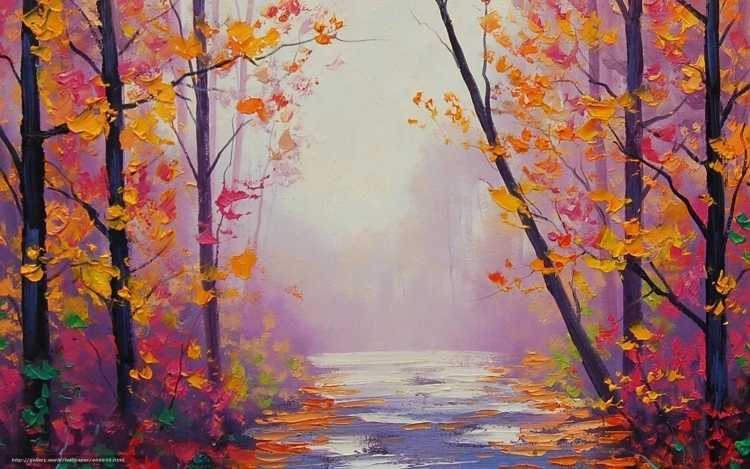 Осенний пейзаж иллюстрация