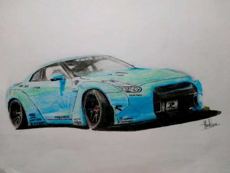 Nissan GTR r35 drawing