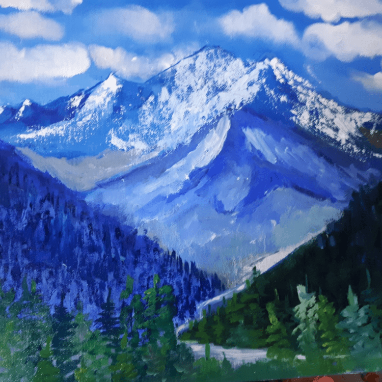 Картина горы для детей