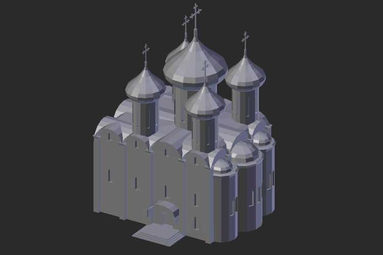 Софийский собор Вологда 3д модель