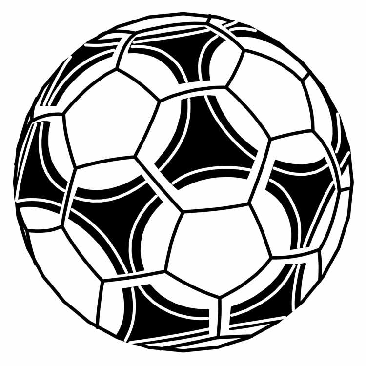 Нарисовать футбольный мяч