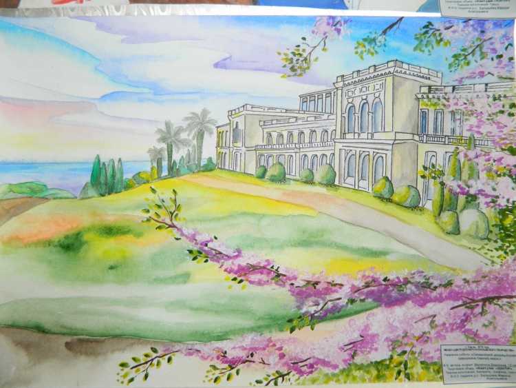 Рисунок на тему Весна в Крыму