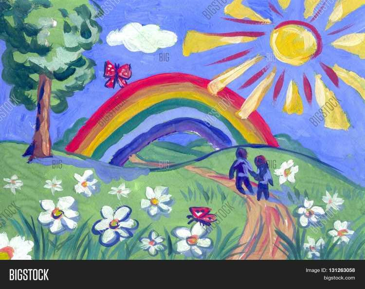 Красивый летний день с детьми