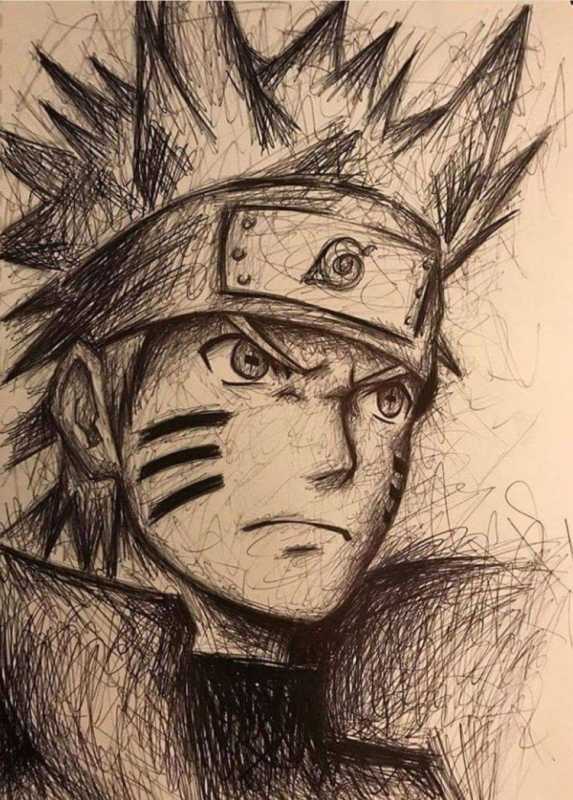 Наруто Узумаки рисунок