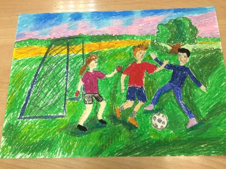 Конкурс рисунков на футбольную тему