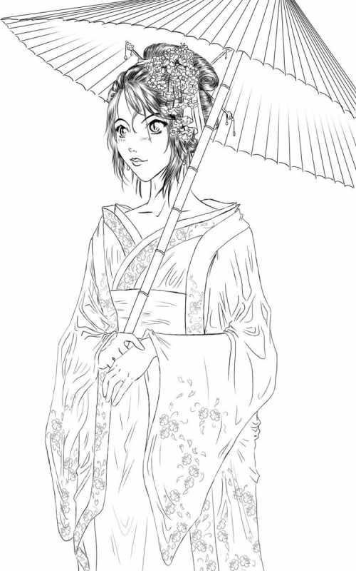 Раскраски аниме сложные