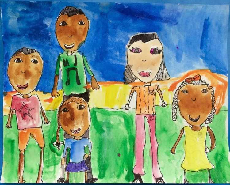 Раскраска семья