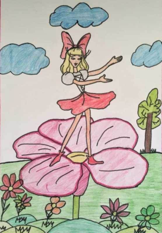 Рисунок Дюймовочки