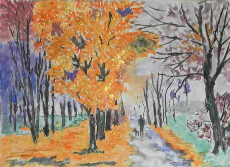 Рисование на тему осень