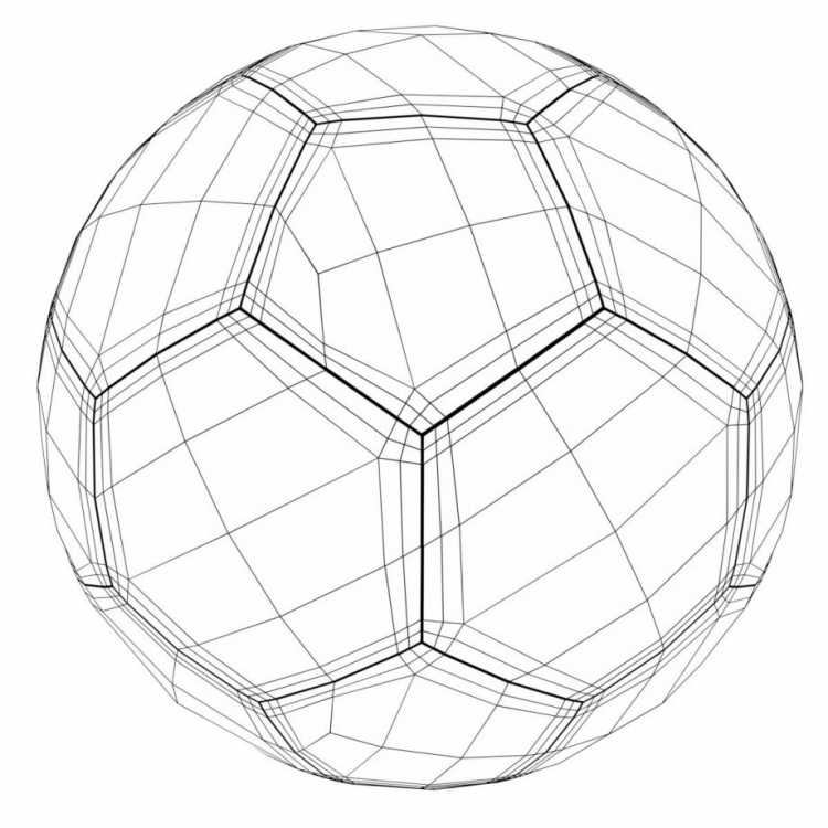 Нарисовать футбольный мяч