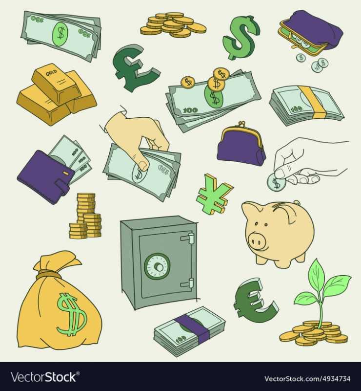 Скетч иллюстрация деньги