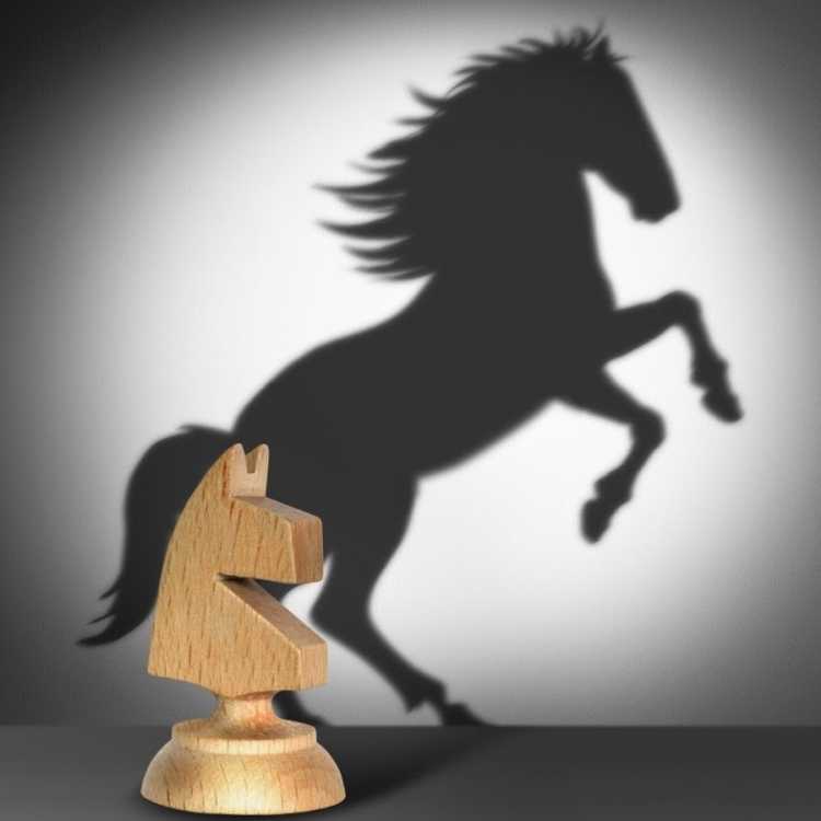 Шахматная фигура конь раскраска