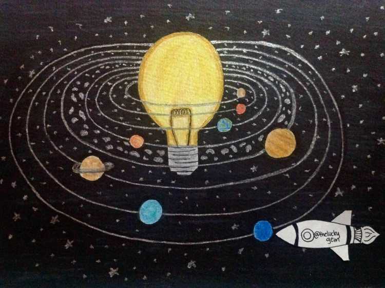 Необычное изображение солнечной системы