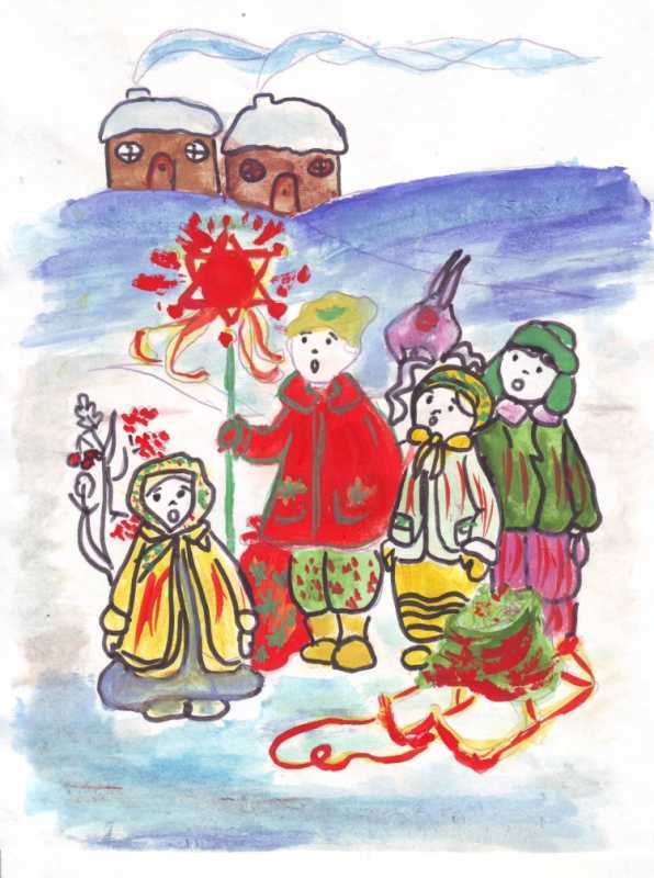 Рисунок колядки 4 класс