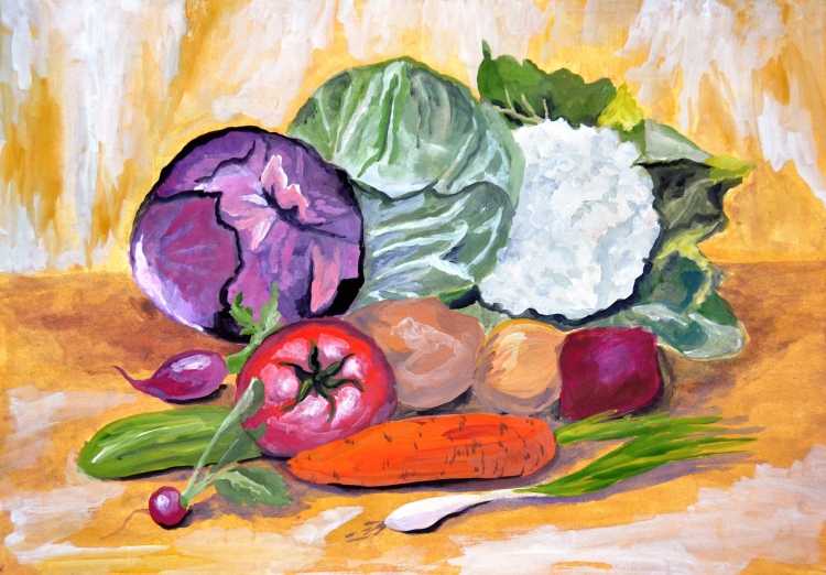 Натюрморт раскраска