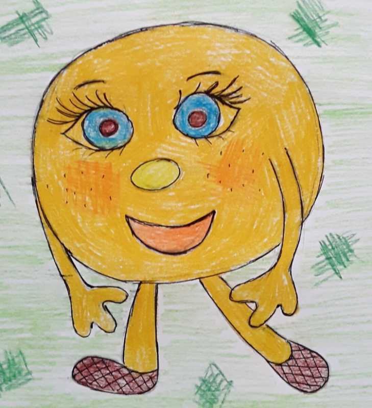 Нарисовать колобка