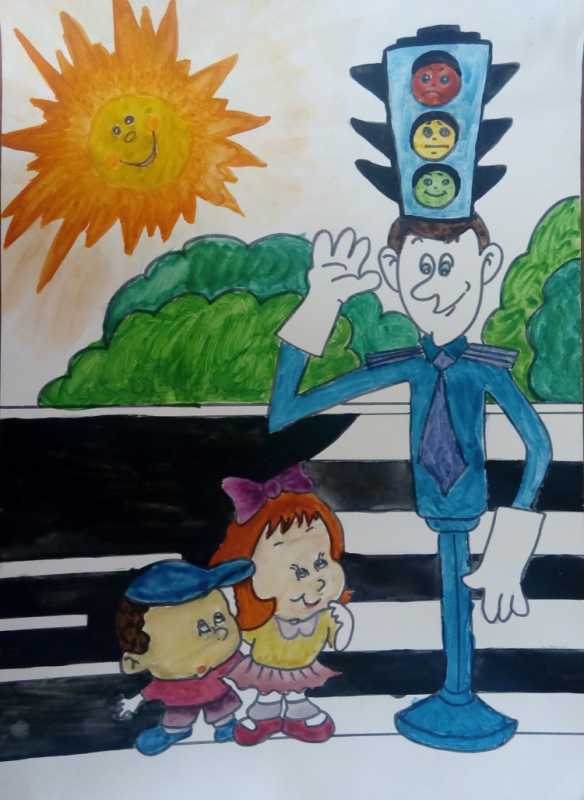 Рисунок на тему ПДД