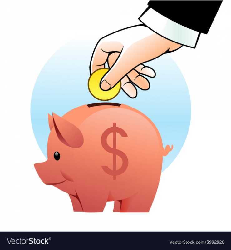 Экономия денег вектор