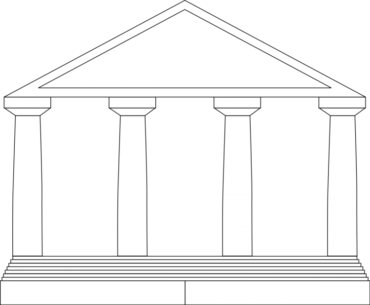 Греческий храм схематично