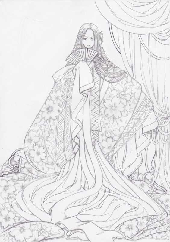 Раскраска антистресс аниме