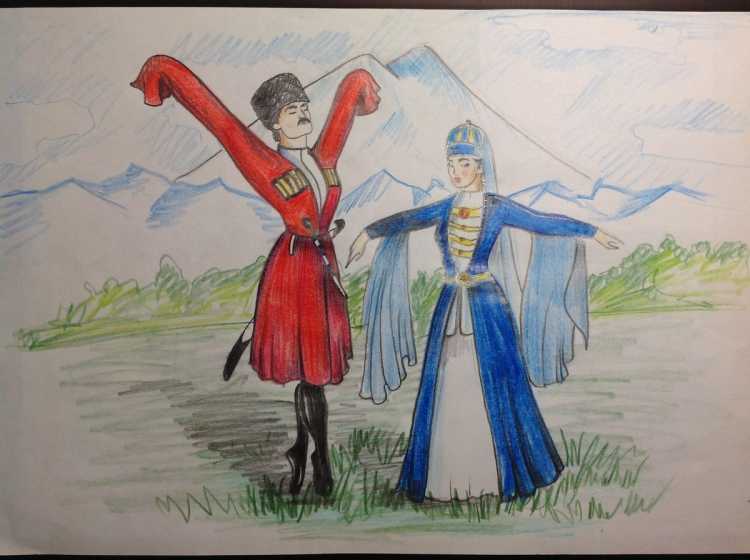 Рисунок на тему мой Дагестан